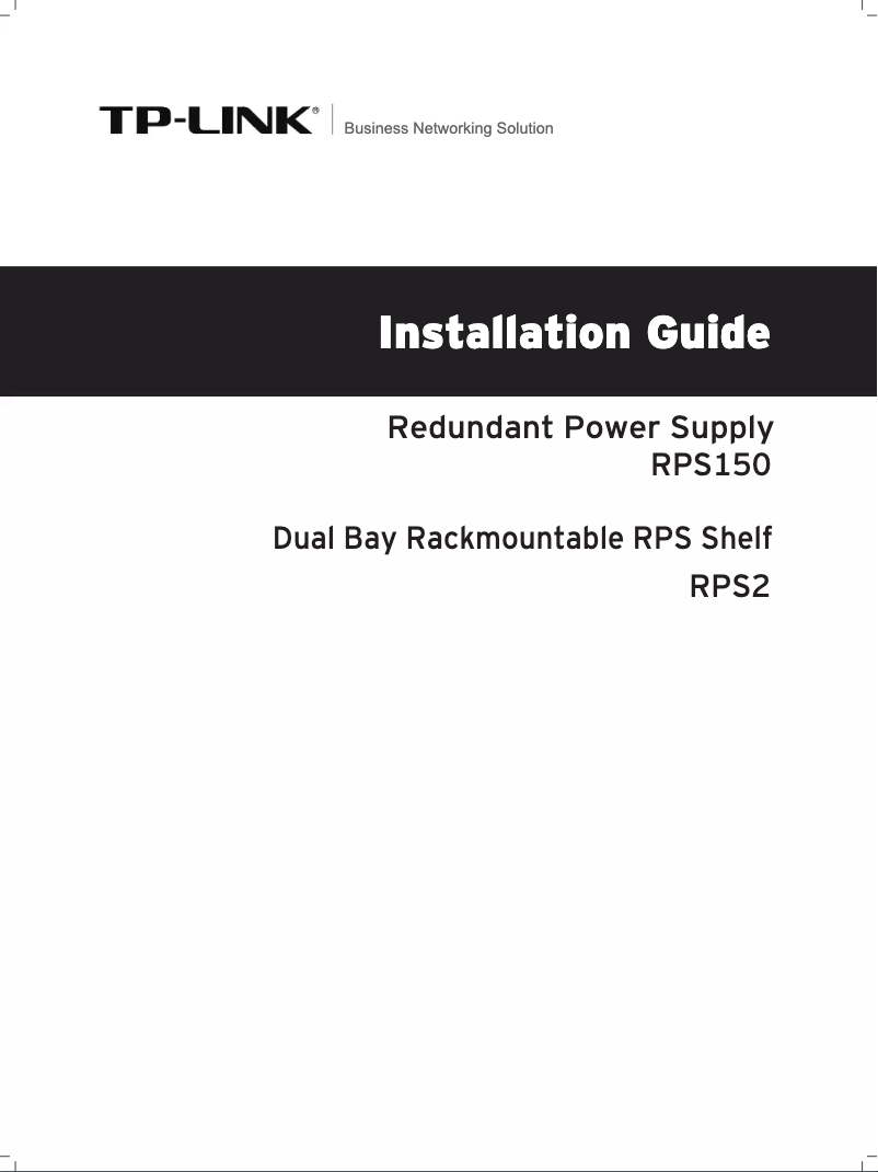 Image de la première page du manuel de l'appareil RPS2