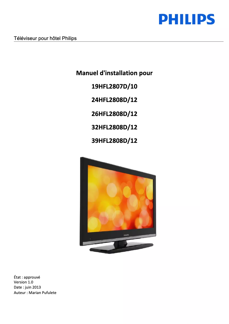 Imagen de la primera página del manual del dispositivo 39HFL2808D