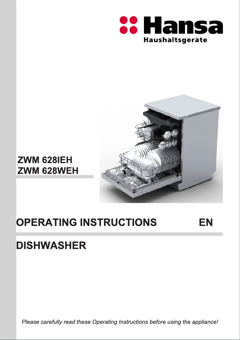 Page n°1 - Manuel utilisateur Hansa ZWM 628 IEH