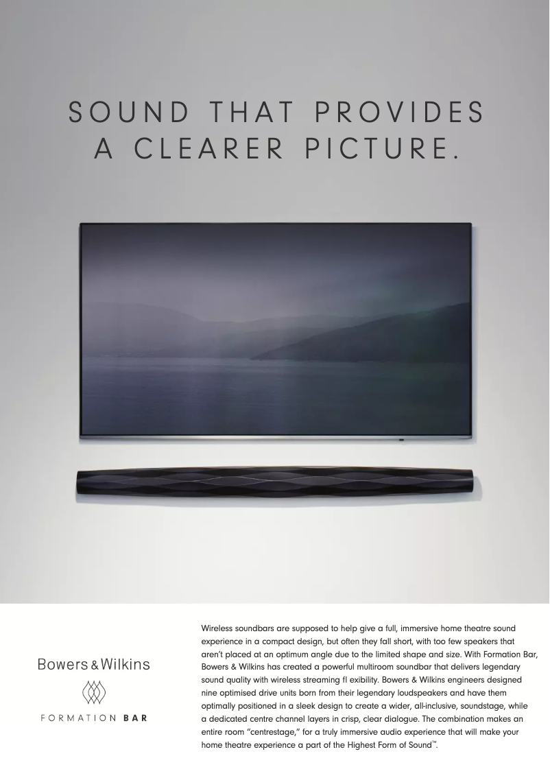 Página 1 del manual Ficha técnica Bowers & Wilkins Formation Bar