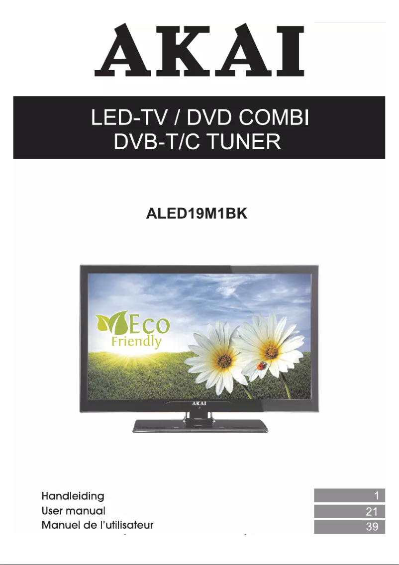Page n°1 - Manuel utilisateur AKAI ALED19M1BK