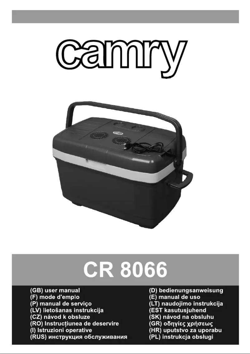 Page 1 de la notice Manuel utilisateur Camry CR 8066