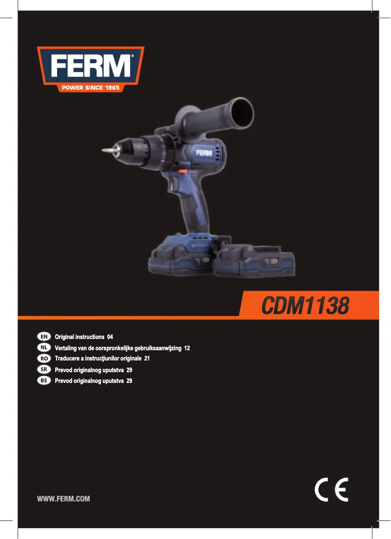 Página 1 del manual Manual de usuario Ferm CDM1138
