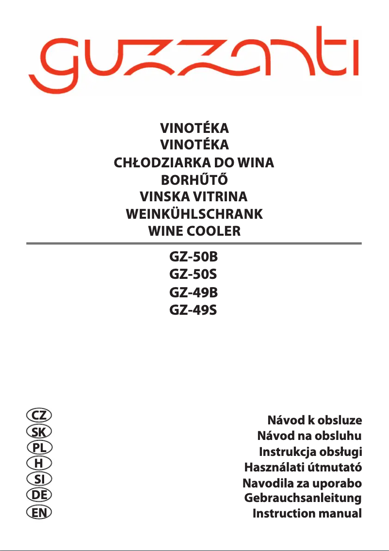 Page n°1 - Manuel utilisateur Guzzanti GZ-49B