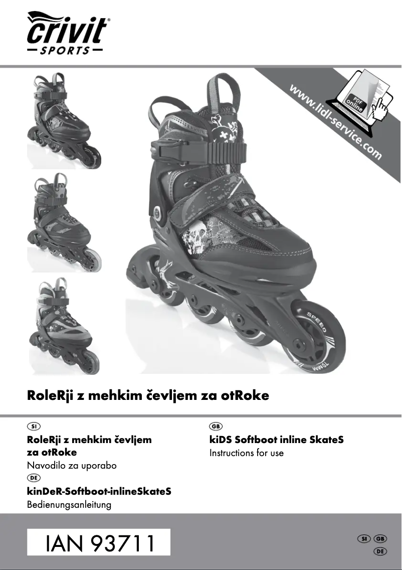 Page 1 de la notice Manuel utilisateur Crivit IAN 93711