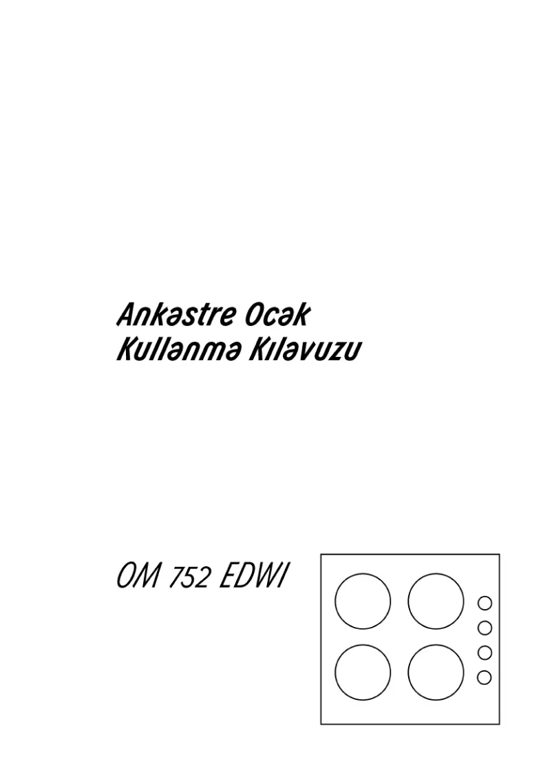 Page 1 de la notice Manuel utilisateur Arçelik OM 752 EDWI
