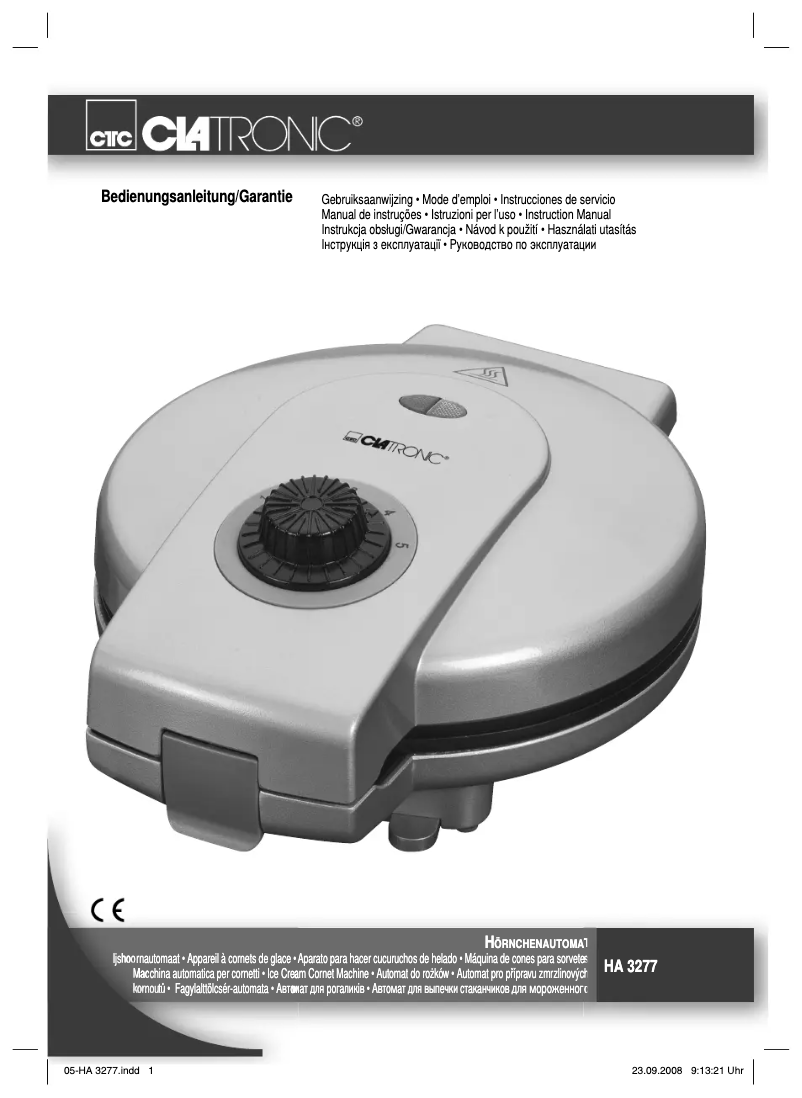 Image de la première page du manuel de l'appareil HA 3277