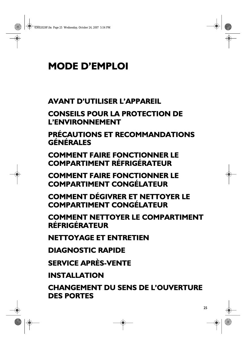 Page 1 de la notice Manuel utilisateur Laden DP 148