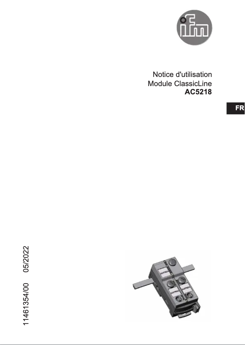 Image de la première page du manuel de l'appareil AC5218