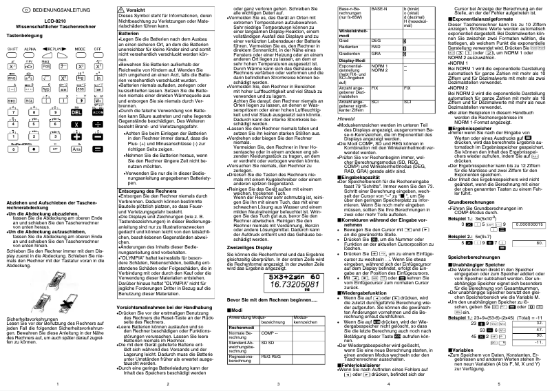 Image de la première page du manuel de l'appareil LCD 8210