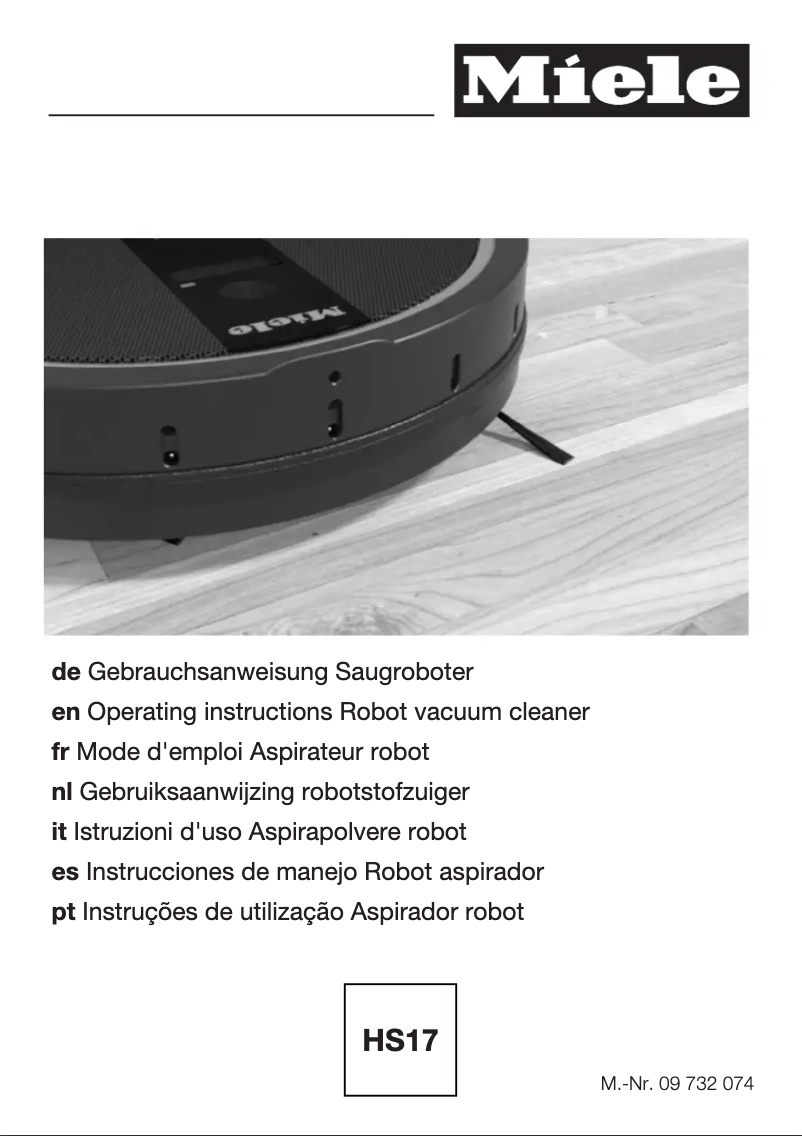 Page n°1 - Manuel utilisateur Miele Scout RX1