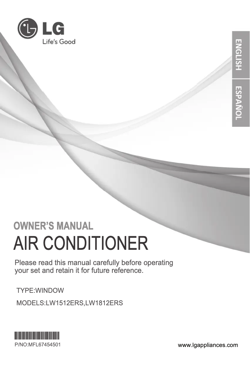 Page 1 de la notice Manuel utilisateur LG LW1512ERS