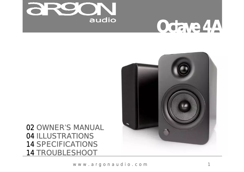 Page n°1 - Manuel utilisateur Argon Octave 4A