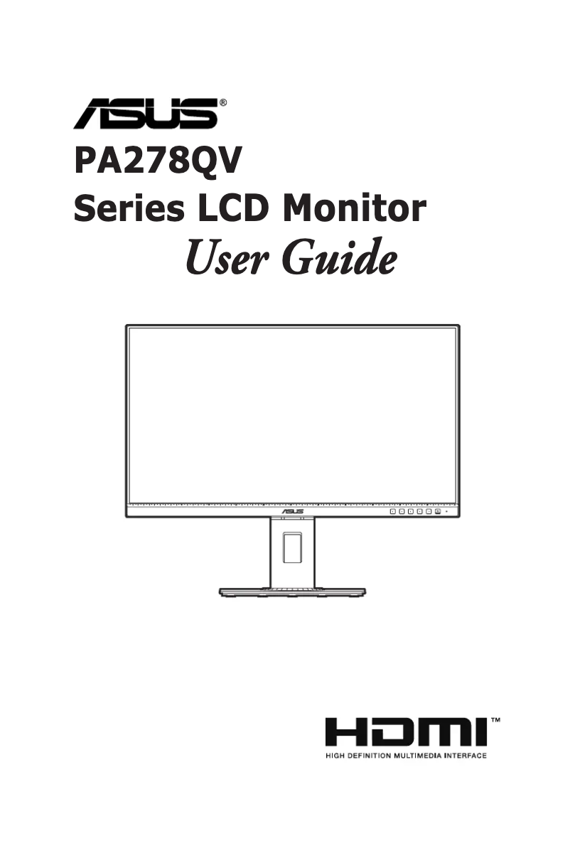 Image de la première page du manuel de l'appareil PA278QV