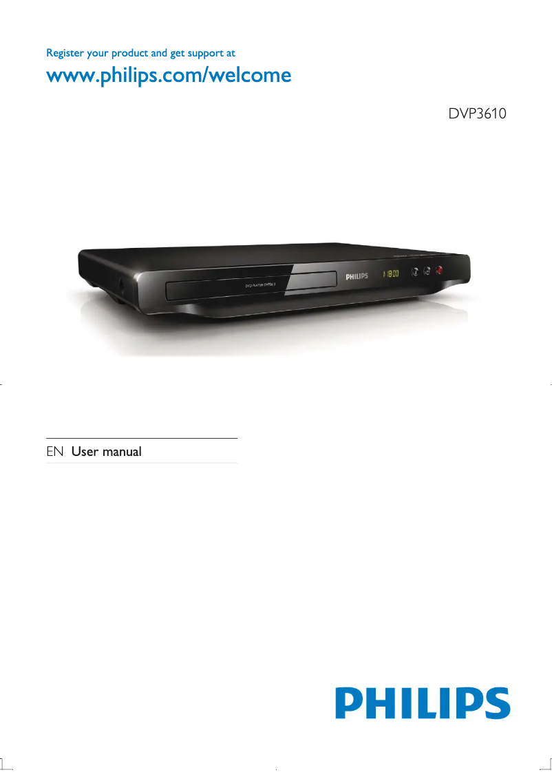 Page 1 de la notice Manuel utilisateur Philips DVP3610