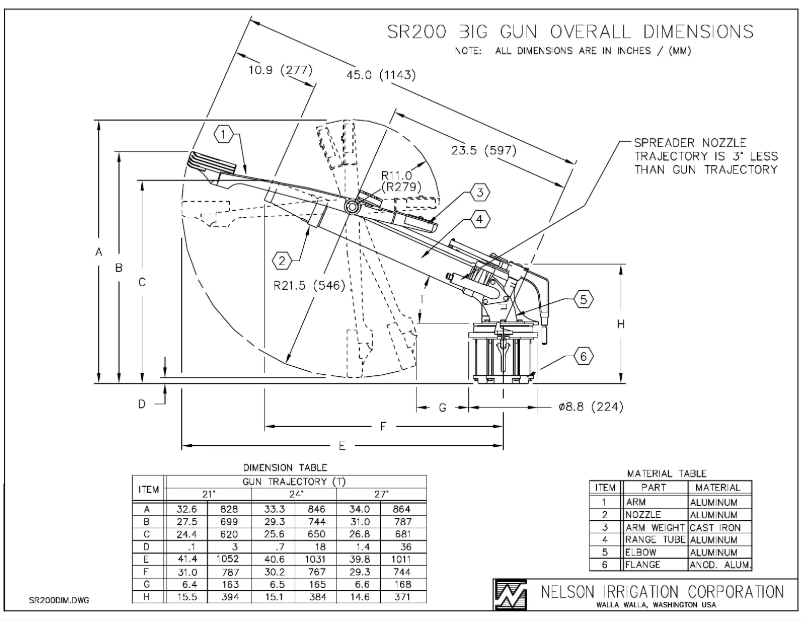 Page 1 de la notice Dessin technique Nelson SR200