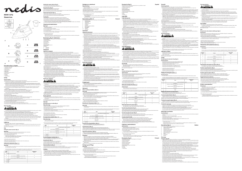 Page n°1 - Manuel utilisateur Nedis IRON112TQ