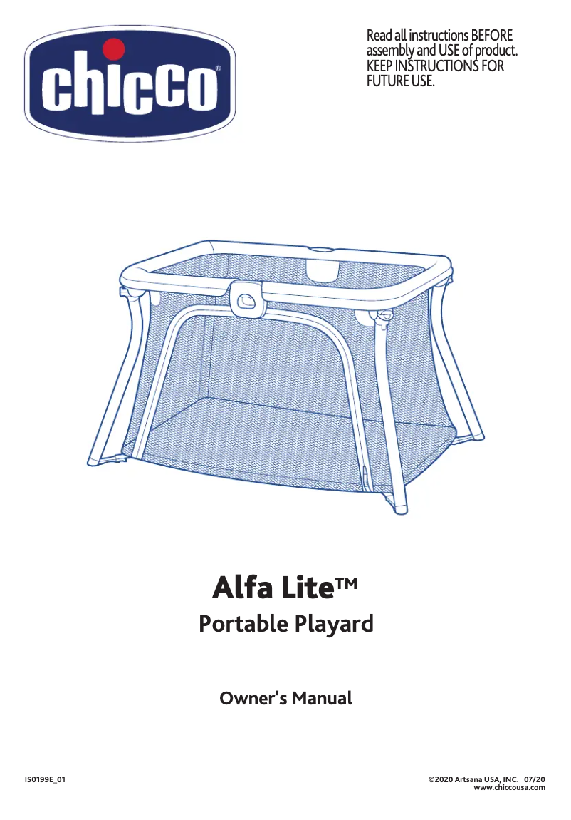 Page n°1 - Manuel utilisateur Chicco Alfa Lite