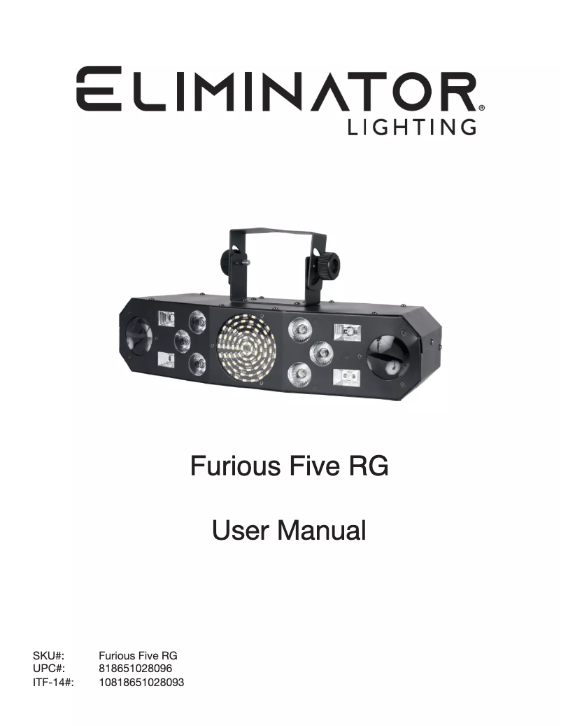 Page n°1 - Manuel utilisateur Eliminator Lighting Furious Five RG
