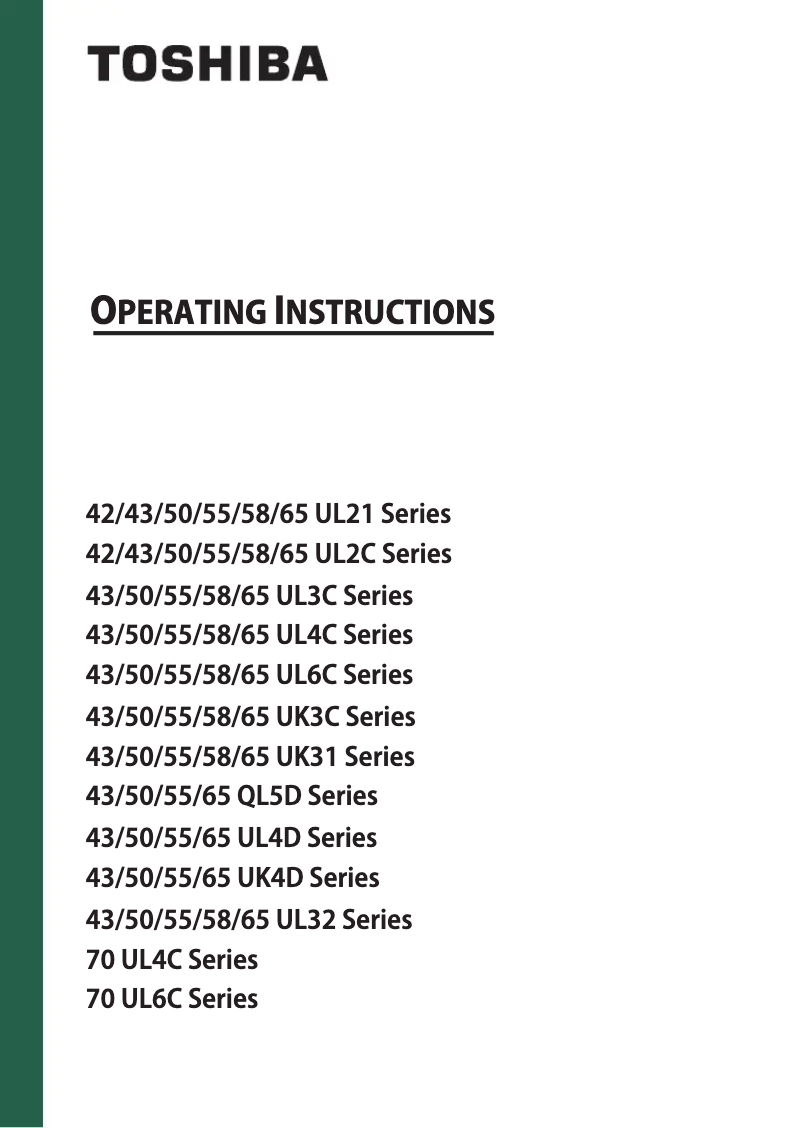 Page n°1 - Manuel utilisateur Toshiba 55QL5D63DAY
