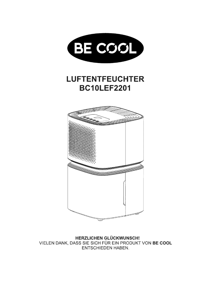 Page 1 de la notice Manuel utilisateur Be Cool BC10LEF2201
