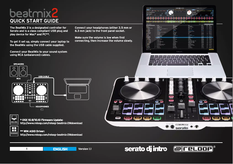 Page n°1 - Manuel utilisateur Reloop BeatMix 2