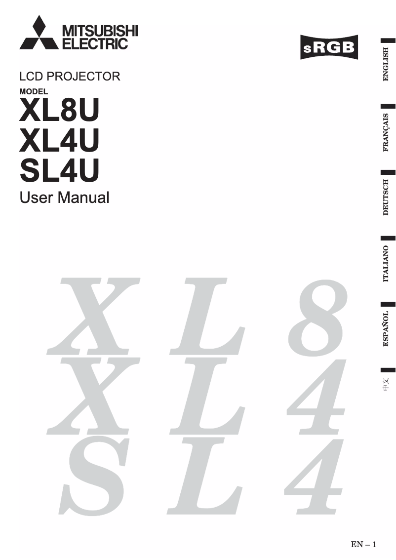 Image de la première page du manuel de l'appareil XL4U