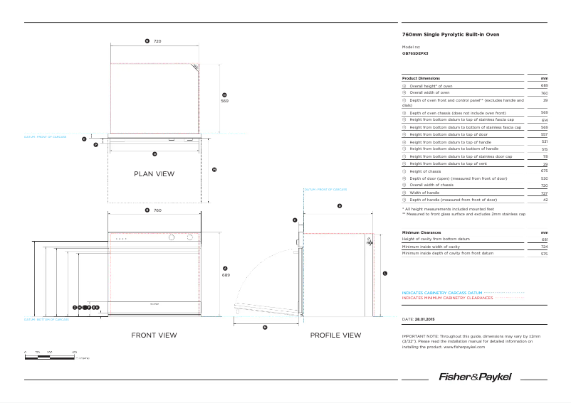 Image de la première page du manuel de l'appareil OB76SDEPX3