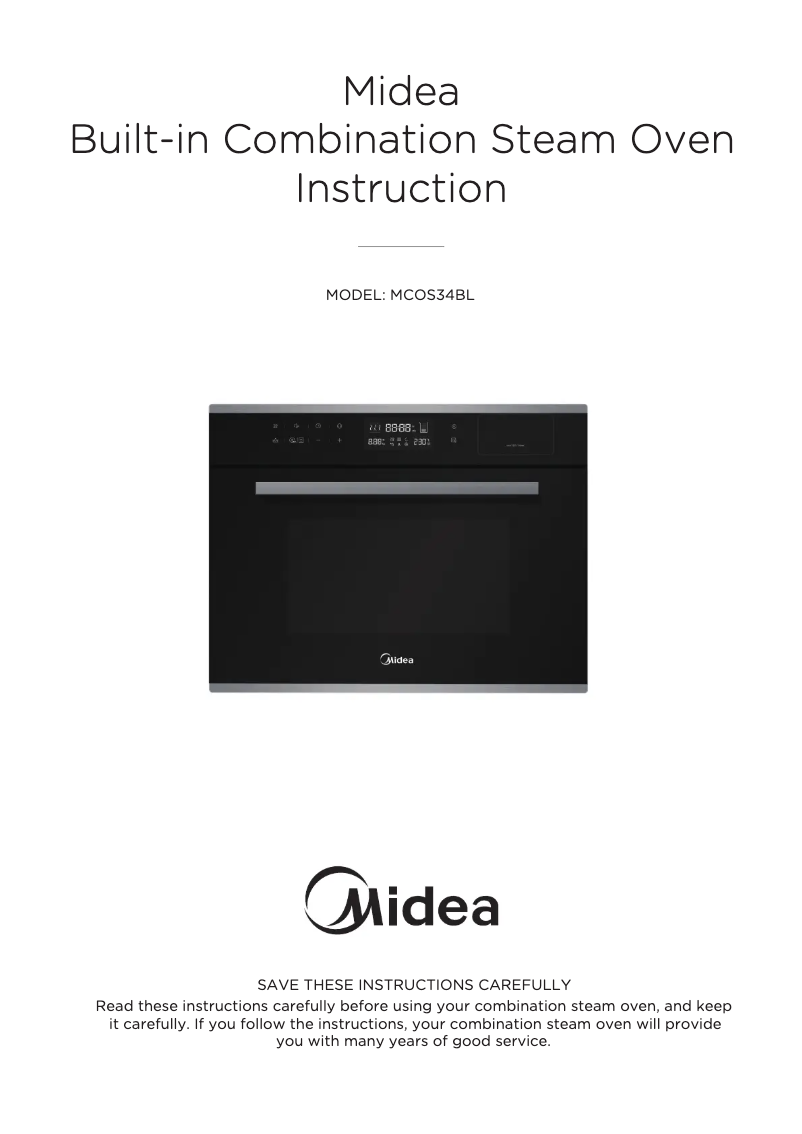 Page 1 de la notice Manuel utilisateur Midea MCOS34BL