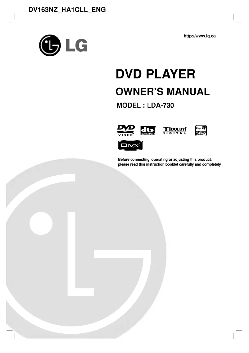 Image de la première page du manuel de l'appareil LDA-730