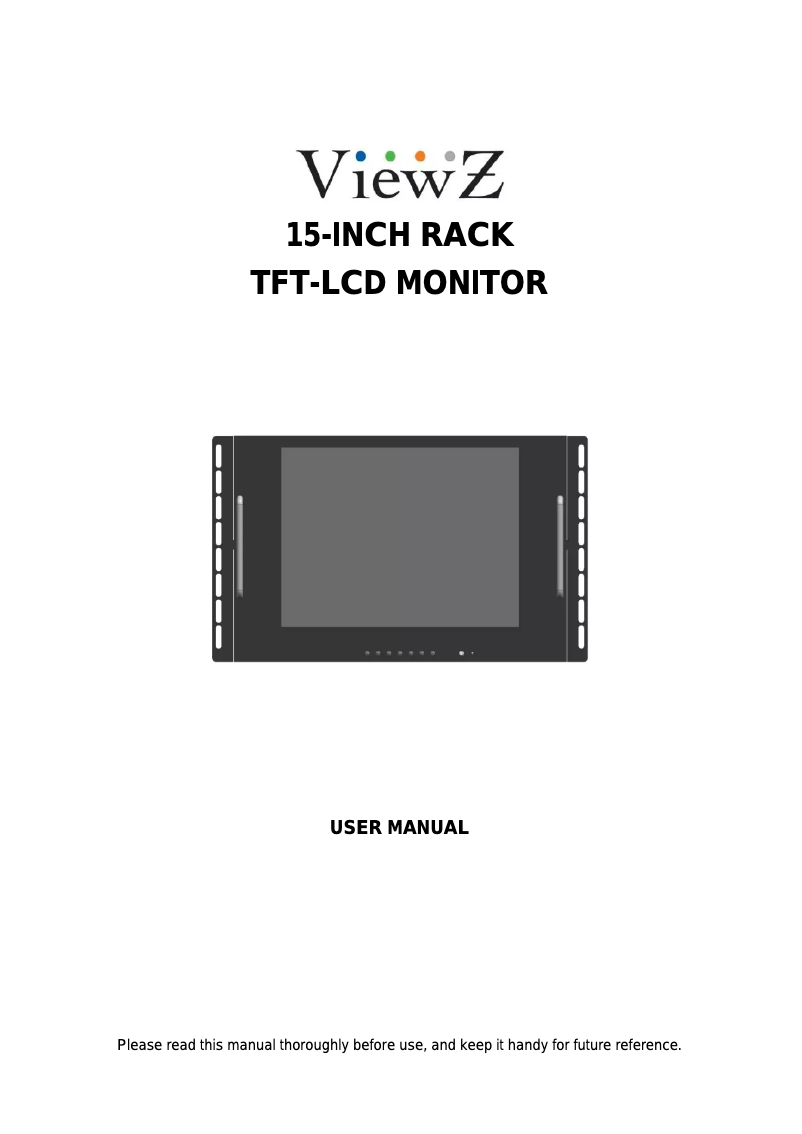 Page 1 de la notice Manuel utilisateur ViewZ VZ-15RCR