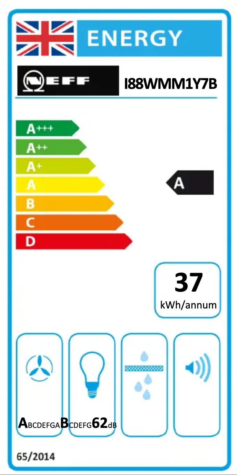 Page n°1 - Label énergétique Neff I88WMM1Y7B