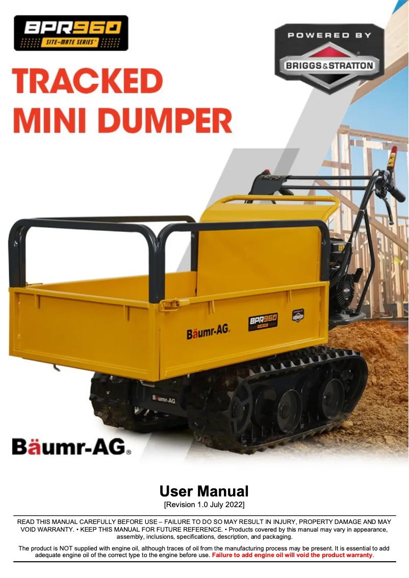 Página 1 del manual Manual de usuario Baumr-AG BPR960