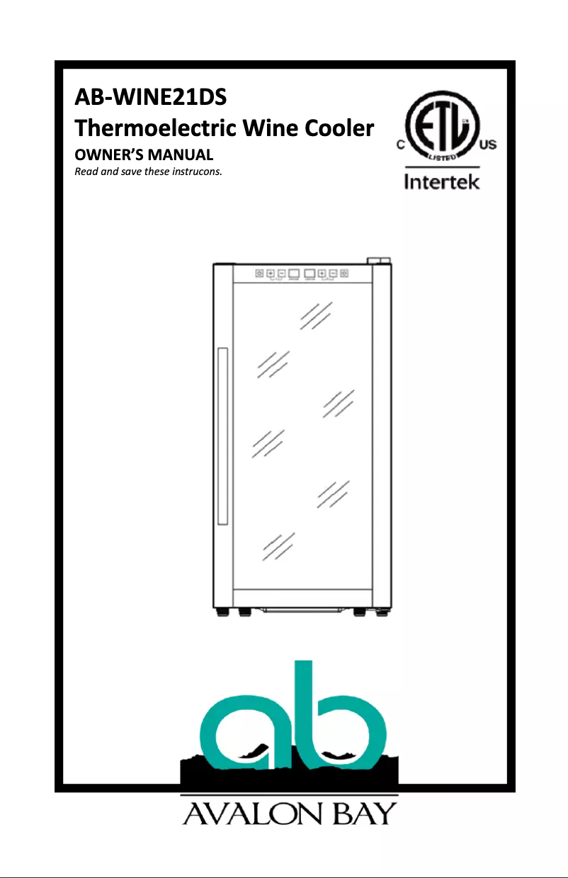 Page n°1 - Manuel utilisateur Avalon Bay AB-WINE21DS