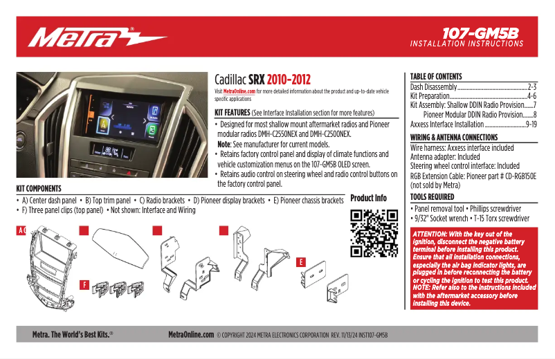 Image de la première page du manuel de l'appareil 107-GM5B