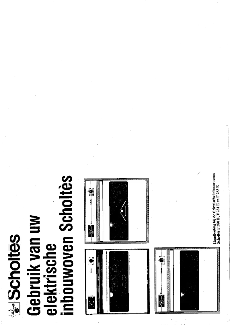 Page 1 de la notice Manuel utilisateur Scholtès F 280 E