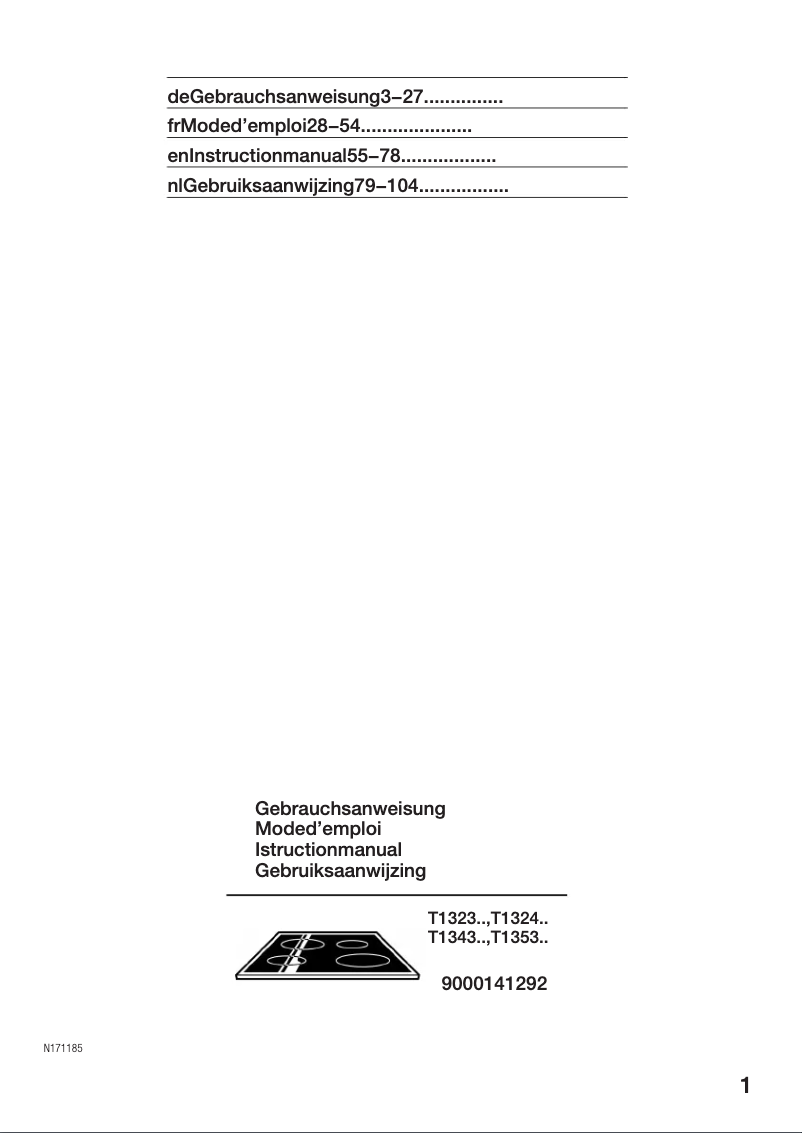 Page 1 de la notice Manuel utilisateur Neff T 1323 A0