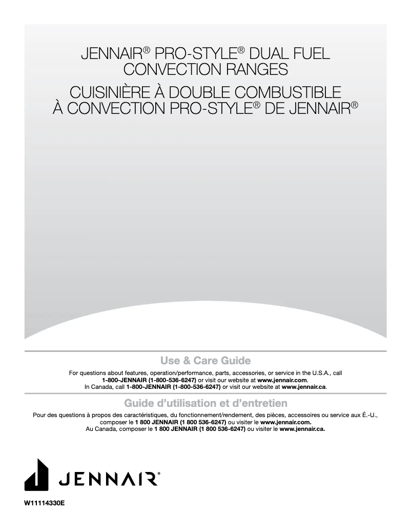 Page n°1 - Manuel d'utilisation et d'entretien JennAir JDRP548HL