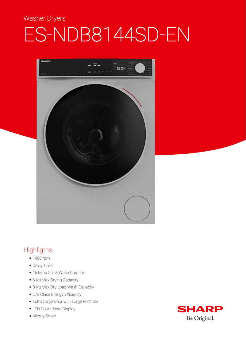 Image de la première page du manuel de l'appareil ES-NDB8144SD-EN