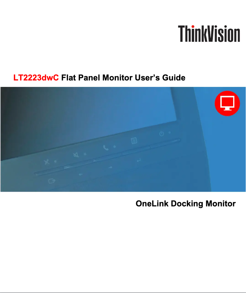 Image de la première page du manuel de l'appareil ThinkVision LT2223d