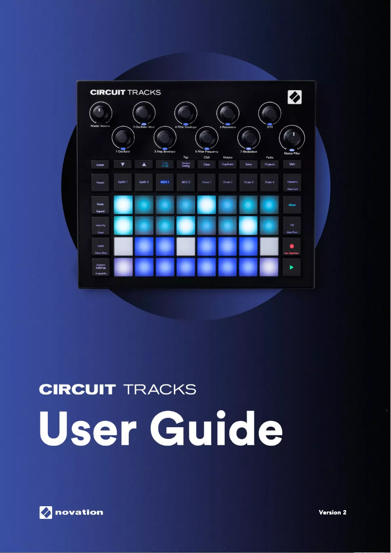 Página 1 del manual Manual de usuario Novation Circuit Tracks
