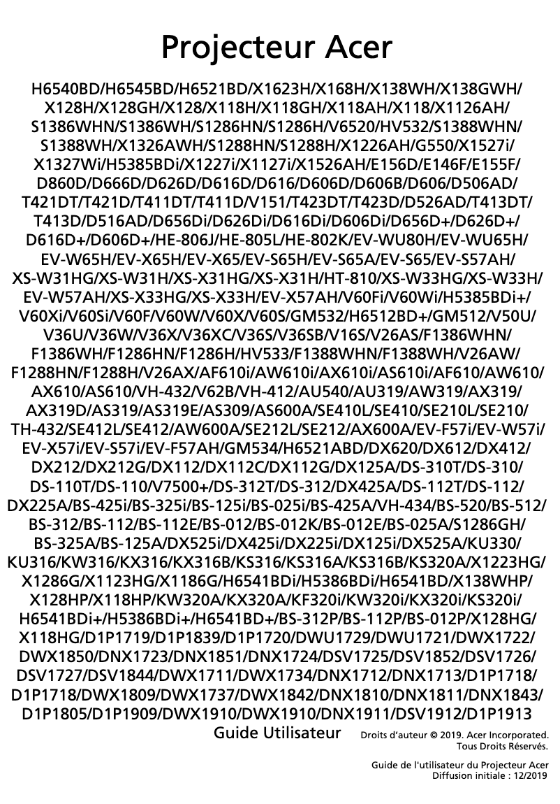 Image de la première page du manuel de l'appareil DX425A