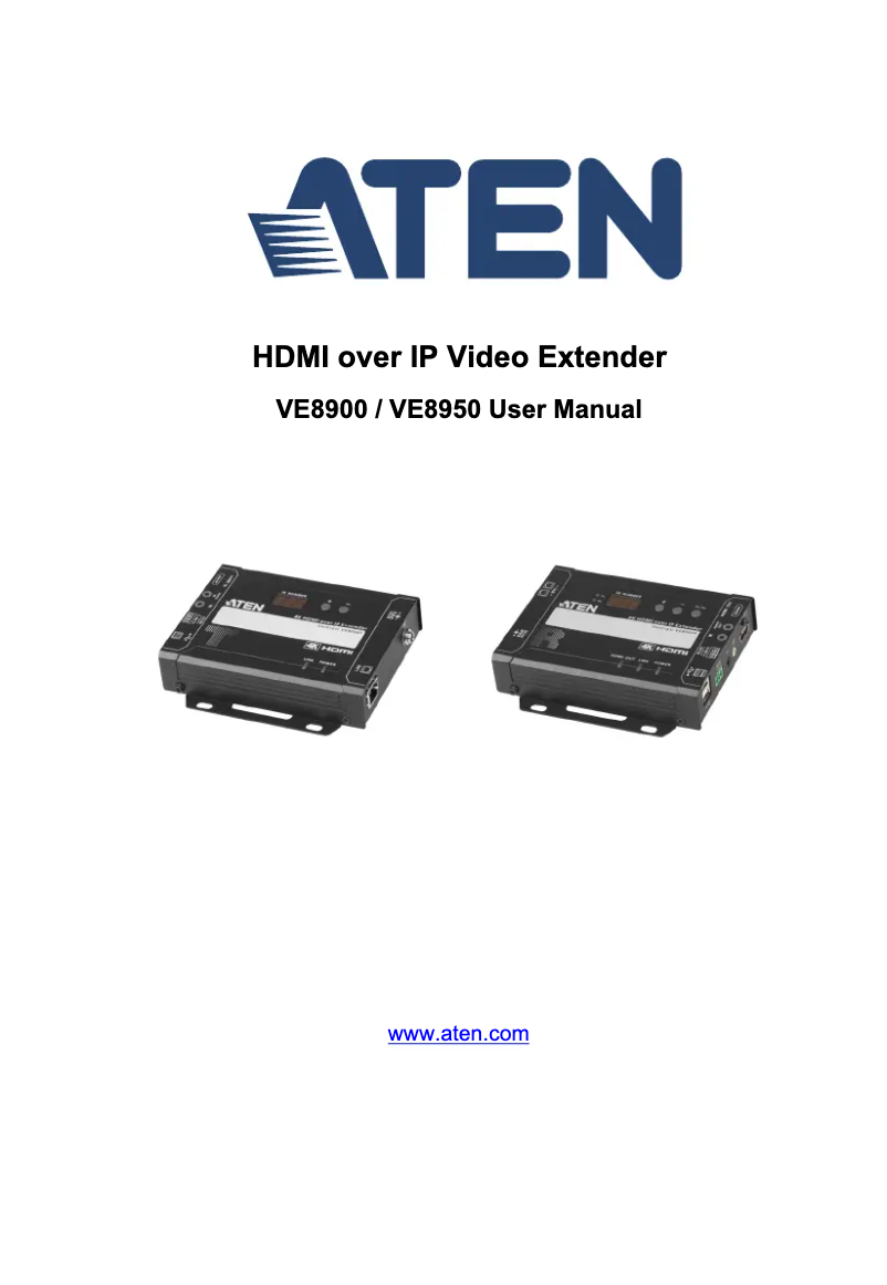 Page 1 de la notice Manuel utilisateur ATen VE8950T