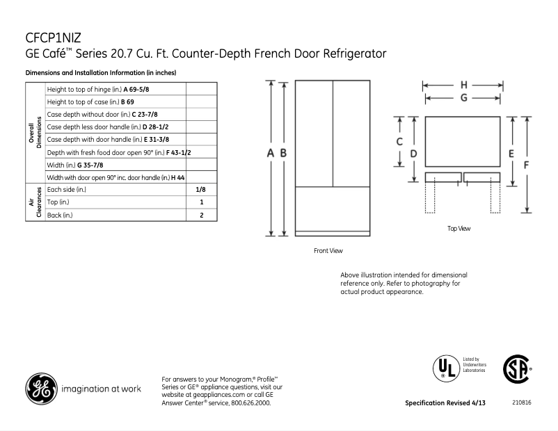 Image de la première page du manuel de l'appareil Café CFCP1NIZSS