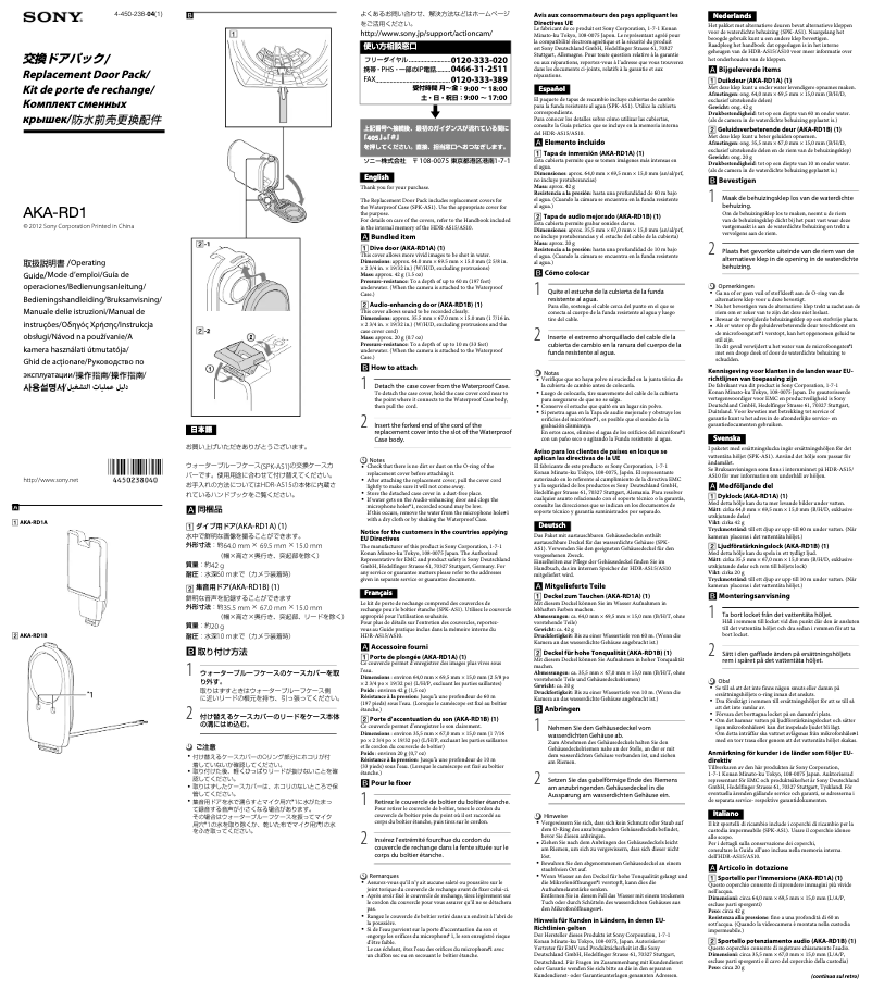 Imagen de la primera página del manual del dispositivo AKA-RD1