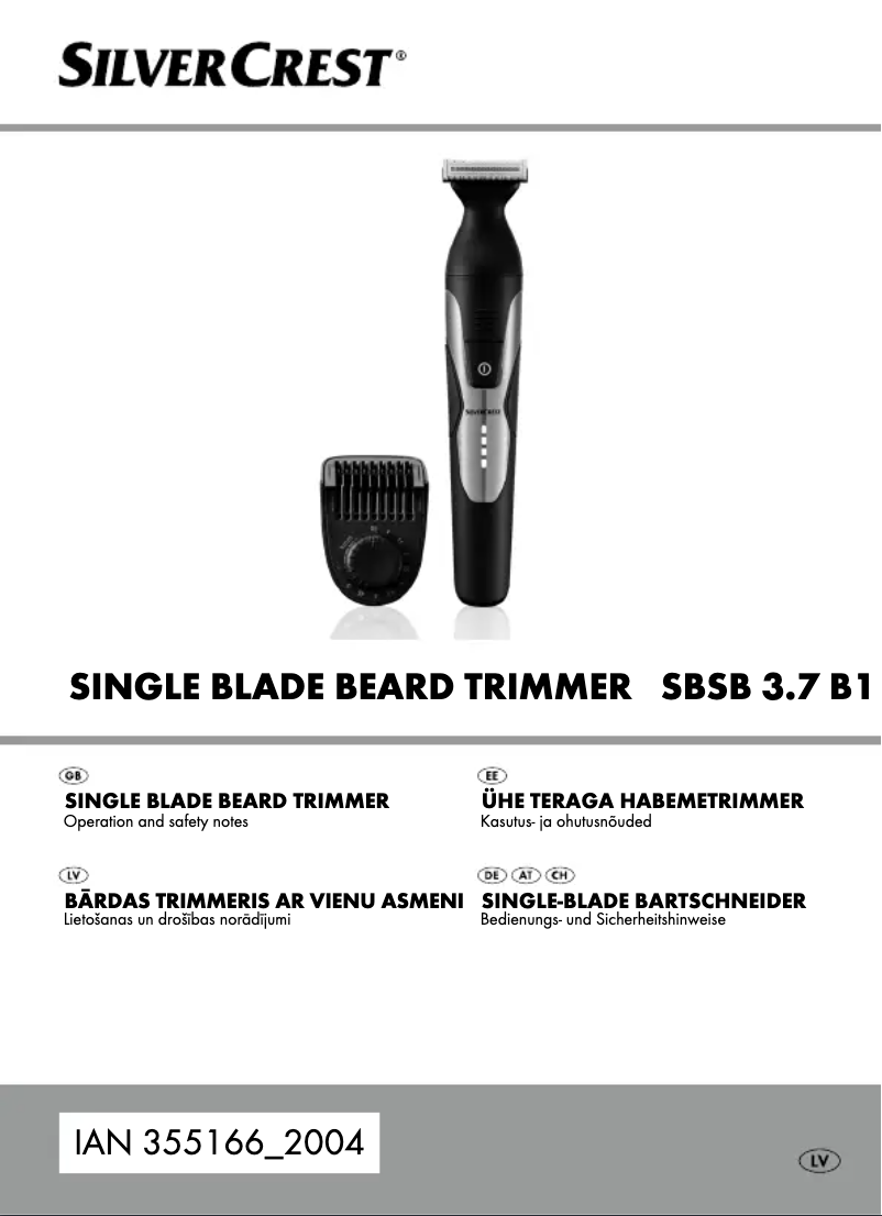 Page n°1 - Manuel utilisateur SilverCrest SBSB 3.7 B1