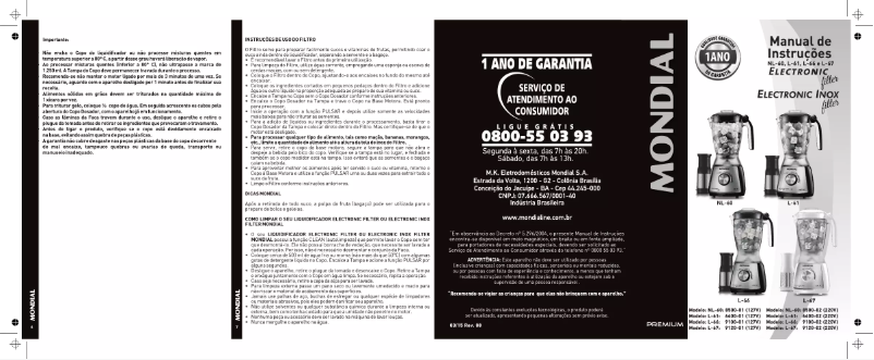 Page n°1 - Manuel utilisateur Mondial Electronic L-60