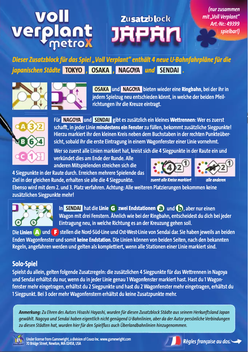 Page n°1 - Manuel utilisateur Schmidt Voll Verplant Zusatzblock Japan