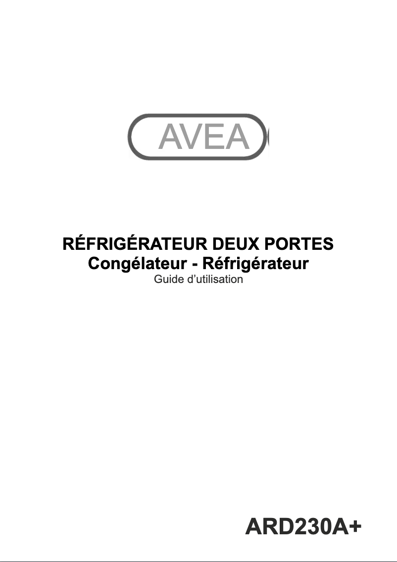 Image de la première page du manuel de l'appareil ARD230A+