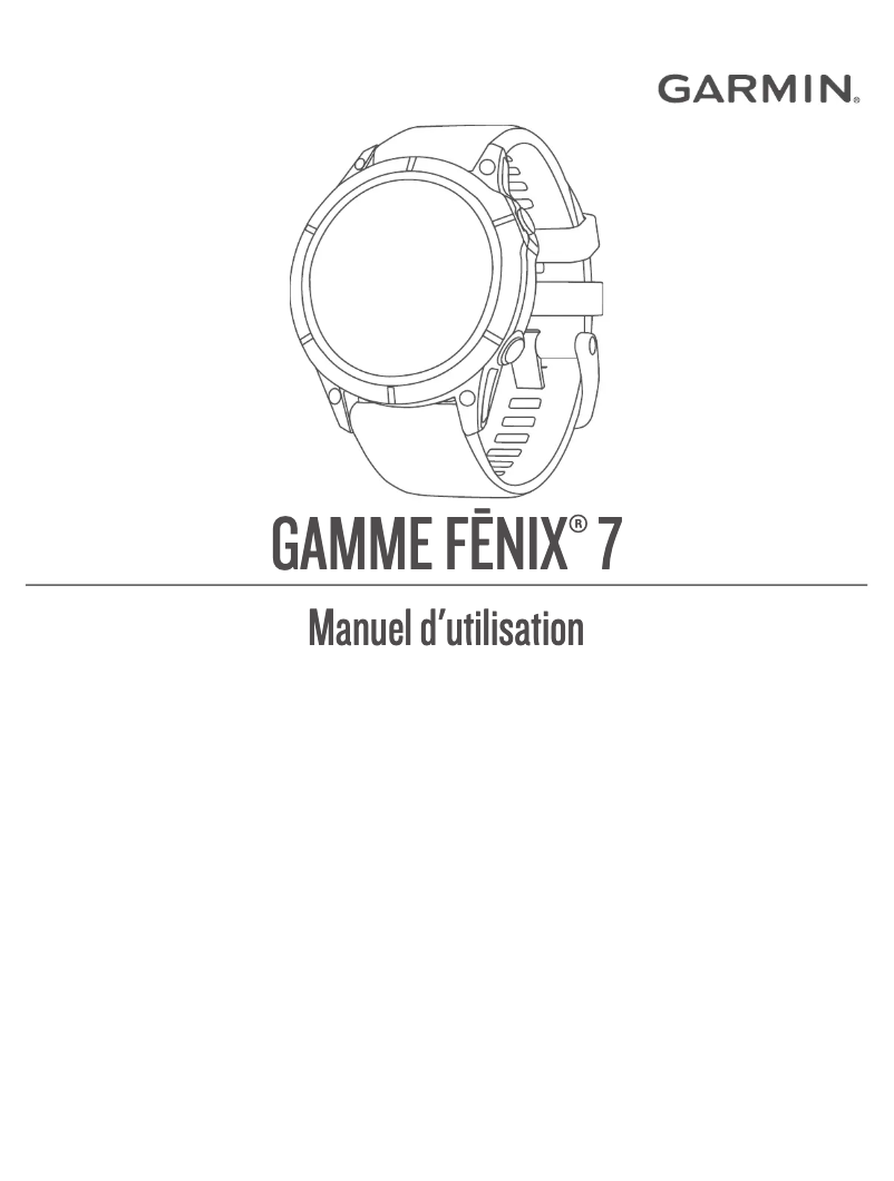 Page 1 de la notice Manuel utilisateur Garmin Fenix 7